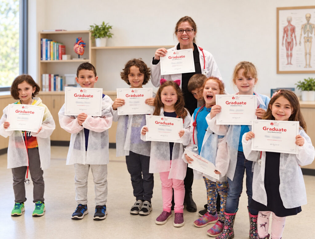 Young medical graduates celebrate